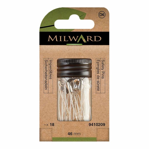 [MG9410209] Milward Veiligheidsspelden 46mm nikkel - 18st