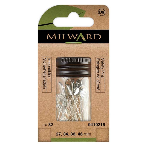 [MG9410216] Milward Veiligheidsspelden assortiment nikkel - 32st