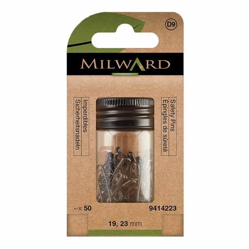 [MG9414223] Milward Veiligheidsspelden 19-23mm zwart - 50st