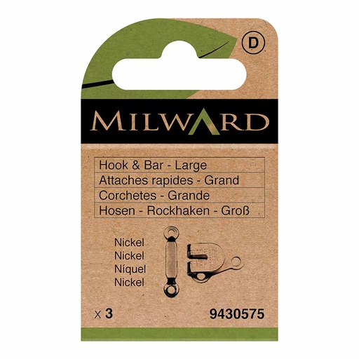 [MG9430575] Milward Broek- en rokhaken maat L nikkel - 3st