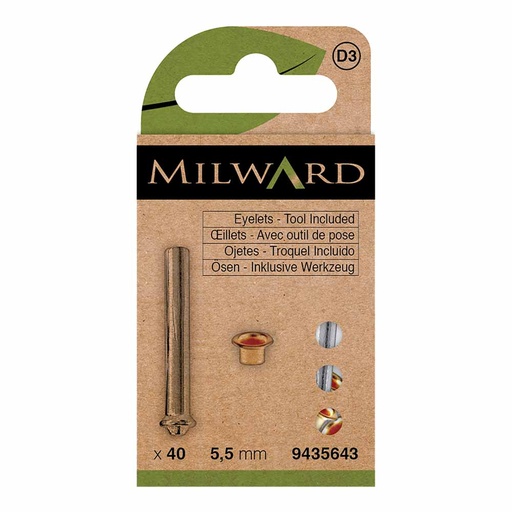 [MG9435643] Milward Nestelringen met gereedschap 5,5mm goud - 40st