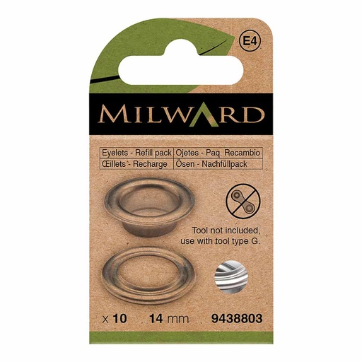 [MG9438803] Milward Nestelringen 14mm nikkel - 10st