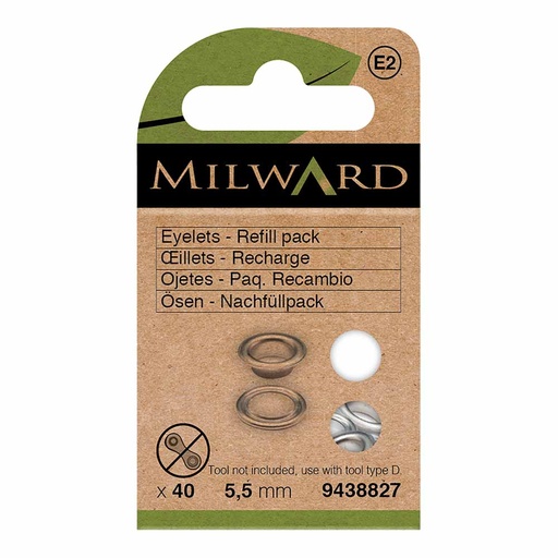 [MG9438827] Milward Nestelringen 5,5mm nikkel - 40st