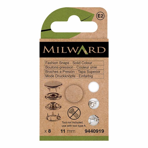 [MG9440919] Milward Naaivrijdrukknoop Fashion 11mm wit - 8st