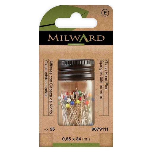[MG9679111] Milward Glaskopspelden 34mm - 95st