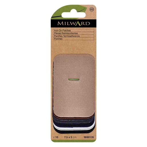 [MG9690135] Milward Verstelstuk opstrijkbaar polykatoen ass. 7,5cm-5st