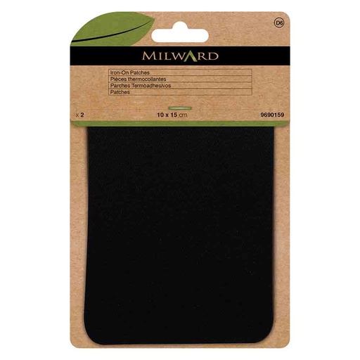 [MG9690159] Milward Verstelstuk opstrijkbaar black 10x15cm - 2st