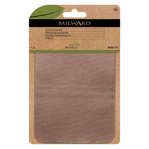 [MG9690173] Milward Verstelstuk opstrijkbaar fawn 10x15cm - 2st
