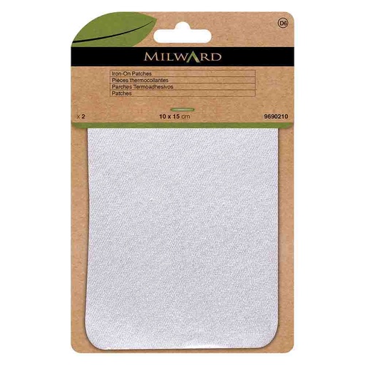 [MG9690210] Milward Verstelstuk opstrijkbaar white 10x15cm - 2st