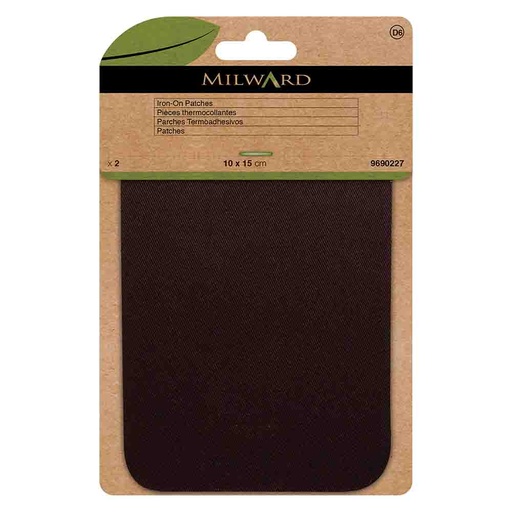[MG9690227] Milward Verstelstuk opstrijkbaar brown 10x15cm - 2st