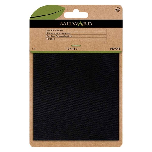 [MG9690265] Milward Verstelstuk opstrijkbaar black 12x44cm - 5st