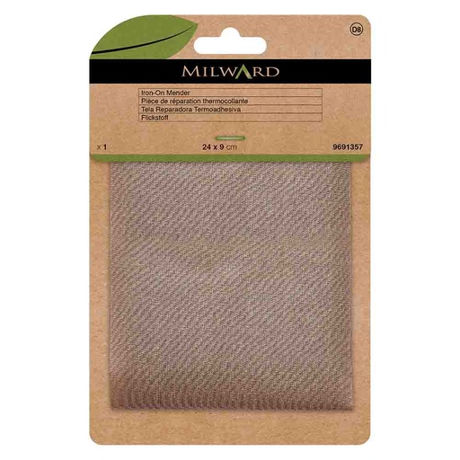 [MG9691357] Milward Reparatiedoek opstrijkbaar fawn 24x9cm
