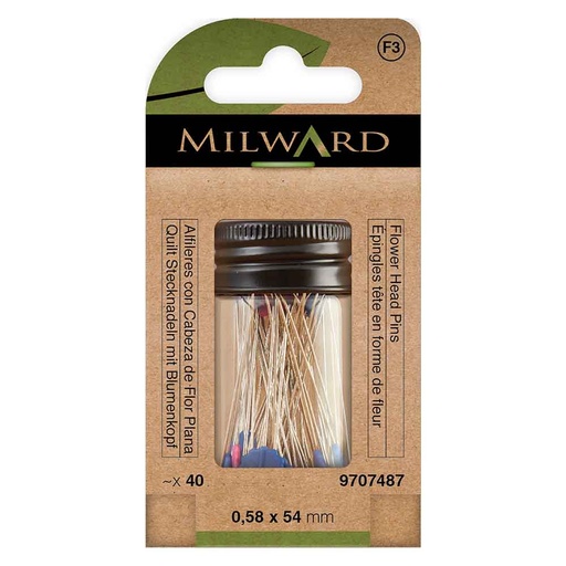 [MG9707487] Milward Bloem kopspelden plastic - 40st