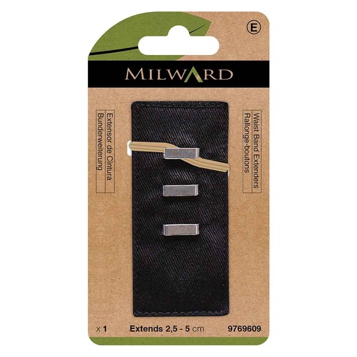[MG9769609] Milward Taillebandverlenger met haak zwart - 5st