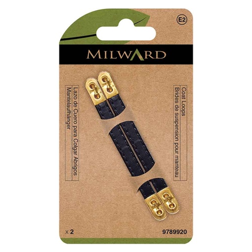 [MG9789920] Milward Mantelhangers leer zwart - 2st