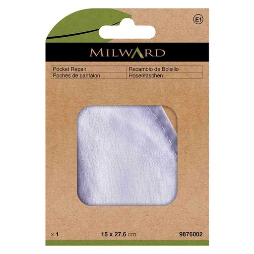 [MG9876002] Milward Broekzakken om in te naaien wit - 5st