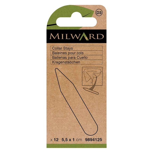 [MG9894125] Milward Kraagbaleinen transparant - 12st