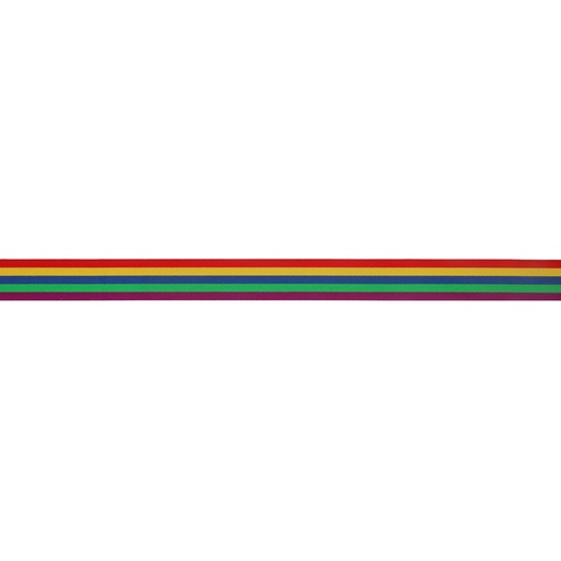 [78523] Elastiek gestreept regenboog 20mm